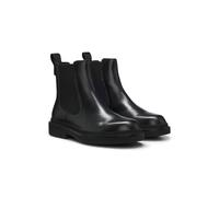BOSS Bottines Chelsea en cuir avec monogramme Double B doré - Style Eleri_ChBootie_LTWS, 50573133 Noir 42