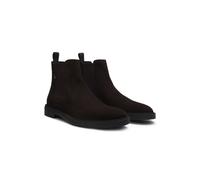 BOSS Bottines Chelsea en cuir suédé avec surpiqûres emblématiques - Style Calev_Cheb_sdfb, 50552528 Marron foncé 39