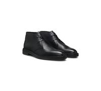 BOSS Bottines chukka en cuir grainé doublées de laine - Style Calev_Desb_grwl, 50573372 Noir 46