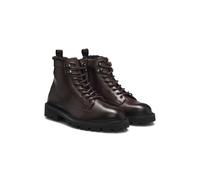 BOSS Bottines en cuir avec doublure en fourrure synthétique - Style Julyo_Halb_bufr, 50552570 Marron foncé 41