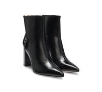 BOSS Bottines en cuir brillant à bout pointu avec détail boucle - Style Miah_ChBootie90_NA, 50573094 Noir 38