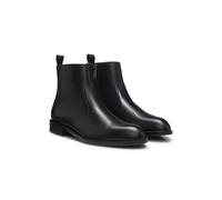 BOSS Bottines en cuir grainé avec fermeture éclair latérale - Style Tayil_Zipb_grsh, 50573316 Noir 43.5
