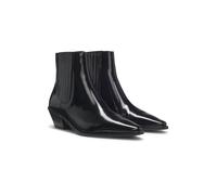 BOSS Bottines en cuir lisse à talon cubain - Style Niara_ChBootie50_AB, 50548766 Noir 42