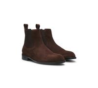 BOSS Bottines en cuir suédé à empiècements élastiques - Style Tayil_Cheb_sdN, 50548229 Marron foncé 43