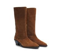 BOSS Bottines en cuir suédé à talon cubain - Style Niara_Bootie50_SDZ, 50557662 Marron 42