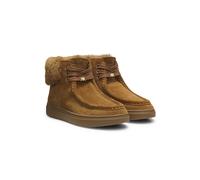 BOSS Bottines en cuir suédé avec col en fourrure synthétique - Style Kieran_Hito_sdfr, 50573864 Marron 37