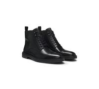 BOSS Bottines mi-hautes en cuir à détails richelieu - Style Calev_Halb_ltbrfb, 50552551 Noir 44
