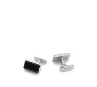 BOSS Boutons de manchette rectangulaires en laiton avec insert en émail noir - Style B-RECTANGLE-CUF, 50562170 Noir pcs.