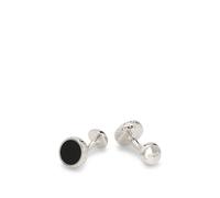 BOSS Boutons de manchette ronds à insert en émail - Style B-ELEGANT4-CUF, 50532304 Noir pcs.