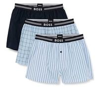 BOSS Boxer tissé 3P Caleçon Boxeur, Bleu Ouvert 465, S (Lot de 3) Homme