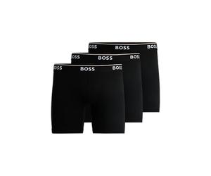 BOSS BoxerBrLong 3P Power, Short Boxer Homme, Black1, Black1, M