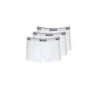 Hugo Boss Lot de 3 Boxers courts Trunk 3P Power Coton stretch Logos à la taille Blanc XL