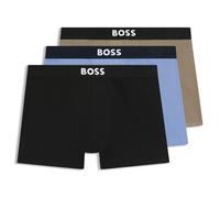 BOSS BOSS ONE lot de trois boxers longs en coton stretch - Style BoxerBr 3P BOSS ONE, 50544272 Beige / Noir / Bleu M