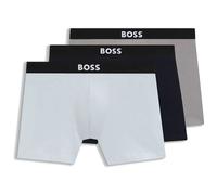 BOSS Lot de trois boxers longs en coton stretch - Style BoxerBr 3P BOSS ONE, 50544272 Bleu / Gris XL