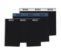 BOSS Lot de trois boxers longs en coton stretch - Style BoxerBr 3P Power, 50554694 Noir M