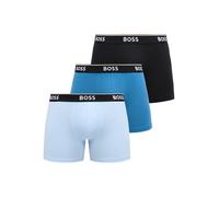 BOSS Lot de trois boxers longs avec taille logo - Style BoxerBr 3P Power, 50554694 Bleu L
