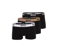 BOSS Lot de trois boxers courts en coton stretch avec taille logotée - Style Trunk 3P Power, 50554693 Noir XL