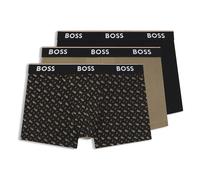 BOSS Trunk 3P Power Desig Lot de 3 boxers moulants avec jambe courte et logo à la taille