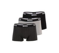 BOSS Lot de trois boxers courts avec taille à logo - Style Trunk 3P Power Desig, 50554443 Noir / Gris L