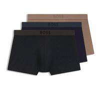 BOSS Lot de trois boxers courts en tissu stretch - Style Trunk 3P Heather G, 50567810 Gris / Bleu / Beige XXL