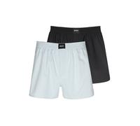 BOSS Boxershorts lot de 2 open blue blanc | S