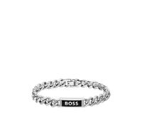 BOSS Bracelet chaîne argenté à plaquette logotée - Style KASSY EMBLEM, HB1580679 Couleur argentée M