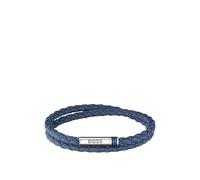 BOSS Bracelet double tour tressé à effet denim avec fermeture logotée - Style ARES SUMMER, HB1580800 Bleu pcs.