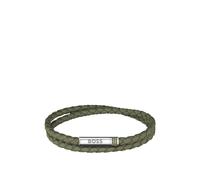 BOSS Bracelet double tour tressé vert avec fermeture logotée - Style ARES SUMMER, HB1580797 Vert pcs.