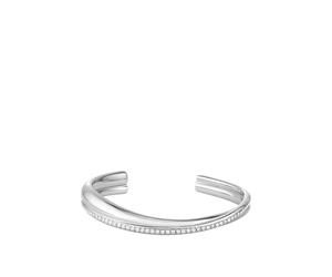BOSS Bracelet jonc incurvé et argenté avec strass - Style LENA, HB1580777 Couleur argentée pcs.
