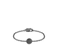 BOSS Bracelet plaqué noir avec médaillon à monogramme Double B - Style DOUBLE B COIN, HB1580764 Gris sombre M