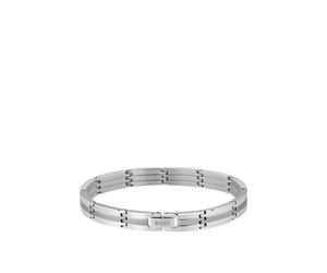 BOSS Bracelet ton argent à rayures avec fermoir à logo - Style BROOKS, HB1580803 Couleur argentée pcs.