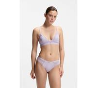 BOSS Brassière haut de gamme en dentelle à plis en tulle - Style TRIANGLE_BLOSSOM, 50556193 Violet clair XL