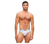 BOSS Lot de trois slips en coton stretch avec logos à la taille - Style Brief 3P Power, 50475273 Blanc M