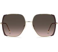 BOSS Brown Oversized Gold Square Sunglasses