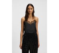 BOSS Caraco en satin avec détails en dentelle - Style C_Ilessy, 50548401 Noir 44