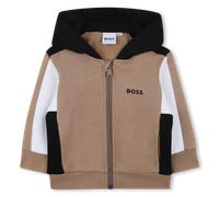 BOSS Sweat à capuche color block en polaire de coton mélangé pour enfant - Style J52447/26902A, J52447 Marron 74