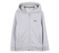 BOSS Sweat à capuche zippé en coton mélangé avec logo imprimé pour enfant - Style J52321/A3208A, J52321 Gris chiné 126