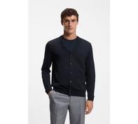 BOSS Cardigan à col V en laine - Style Mardon-L, 50476356 Bleu foncé M
