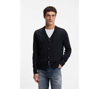 BOSS Cardigan à col V en laine vierge mélangée - Style Avac_CD-1, 50578024 Bleu foncé S