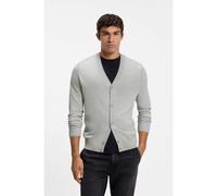 BOSS Cardigan à col V en laine vierge mélangée - Style Avac_CD-1, 50578024 Gris chiné S