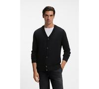 BOSS Cardigan à col V en laine vierge mélangée - Style Avac_CD-1, 50578024 Noir M