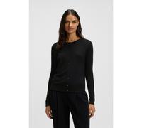 BOSS Cardigan boutonné en laine mérinos extra-fine - Style Fonami, 50545031 Noir M