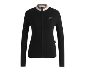 BOSS Cardigan d’équitation Slim côtelé - Style ADELE KNITWEAR CARDIGAN, B6W1001 Noir XL