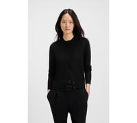 BOSS Cardigan en laine mérinos boutonné sur le devant - Style Fadenasi, 50492552 Noir L
