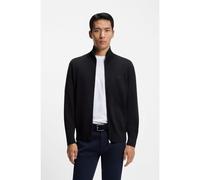 BOSS Cardigan en maille de coton avec logo brodé - Style Upalano-L, 50556345 Bleu foncé S