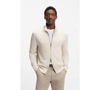 BOSS Cardigan en maille de coton avec logo brodé - Style Upalano-L, 50556345 Naturel M