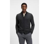 BOSS Cardigan en maille de laine vierge et de coton - Style H-Heterno, 50549950 Noir S