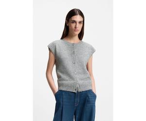 BOSS Cardigan Regular sans manches - Style C_Foldrerio, 50554123 Gris M