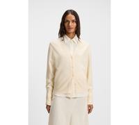 BOSS Cardigan Relaxed en cachemire avec finitions côtelées - Style Fuvrona, 50548814 Naturel S