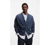 BOSS Cardigan Relaxed en laine vierge - Style C-Ucone, 50555120 Bleu foncé XL